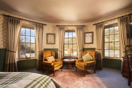 A bedroom at the Wellington at Boscastle, Cornwall