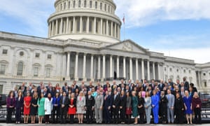The 116th Congress members-elect pose for a group photo on the East Front Plaza of the US Capitol.