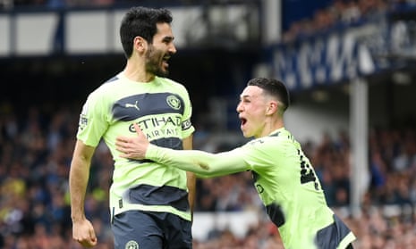 Ilkay Guendogan scores a beautiful free-kick. Game over.