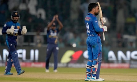 Rashid Khan is distraught after Afghanistan fail to beat Sri Lanka