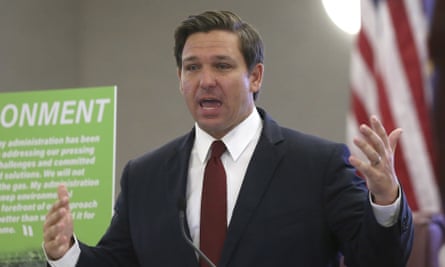 In this Oct. 29, 2019, file photo, Gov. Ron DeSantis speaks at a news conference on in Tallahassee, Fla.