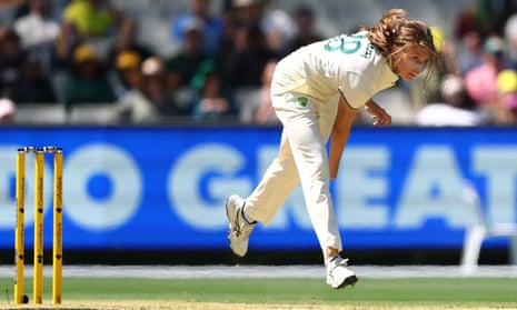 Darcie Brown bowls during day one of the Women's Ashes Test at Melbourne Cricket Ground