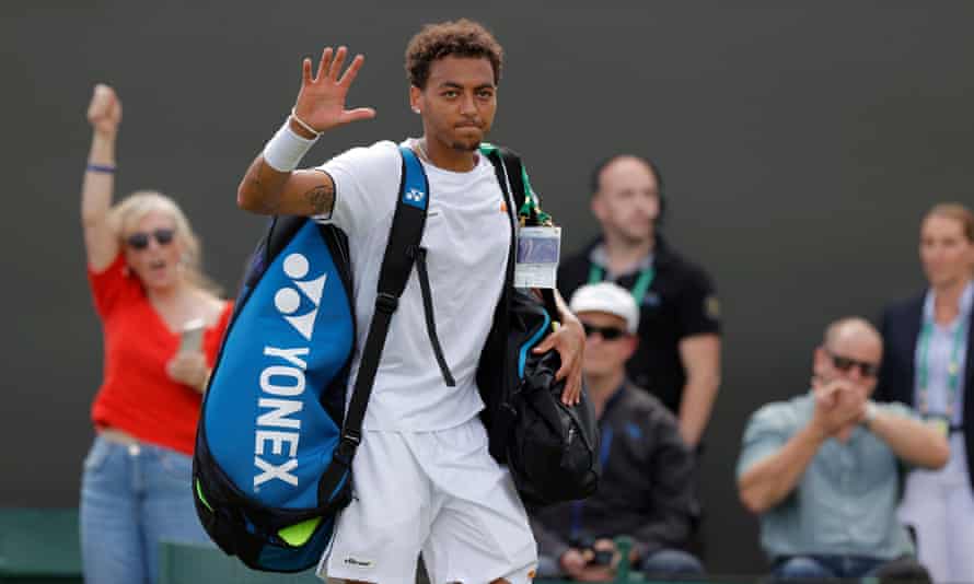 Paul Jubb waves to the crowd after his defeat to Nick Kyrgios