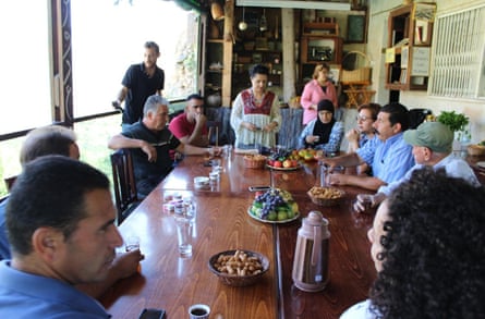 Sansour at a farmer gathering in the village of Battir, home of the seed library.