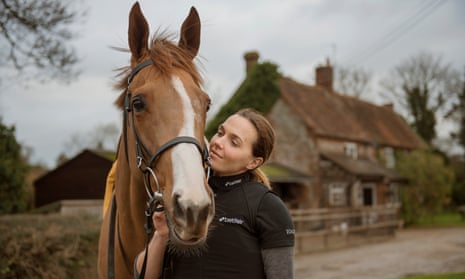 Victoria Pendleton, former Olympic champion cyclist, photographed during her training at Lawney Hill’s stable.