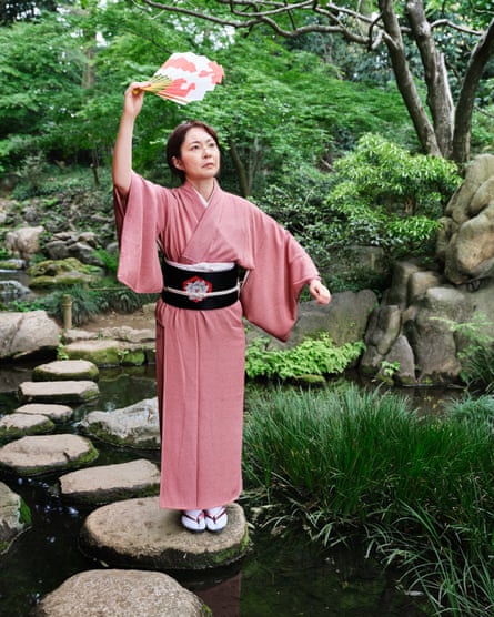 Yuko Atarashi, studying to be a Noh theatre actress in Tokyo, in traditional Japanese dress