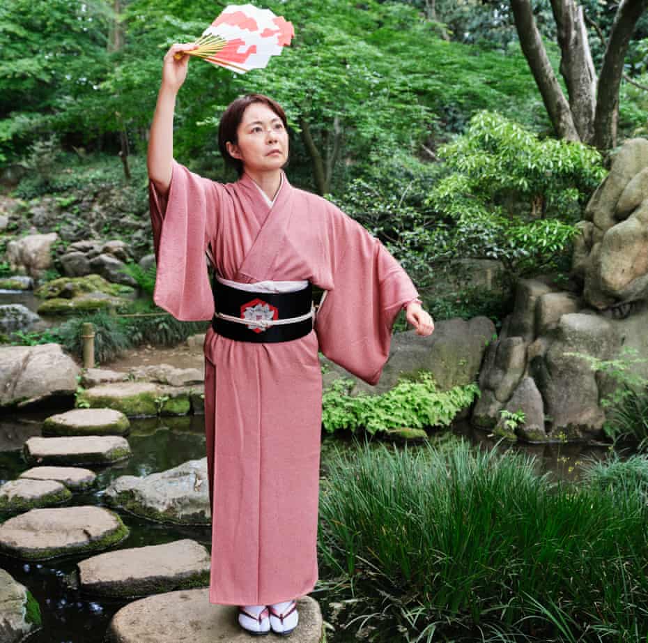 Yuko Atarashi, studying to be a Noh theatre actress in Tokyo, in traditional Japanese dress