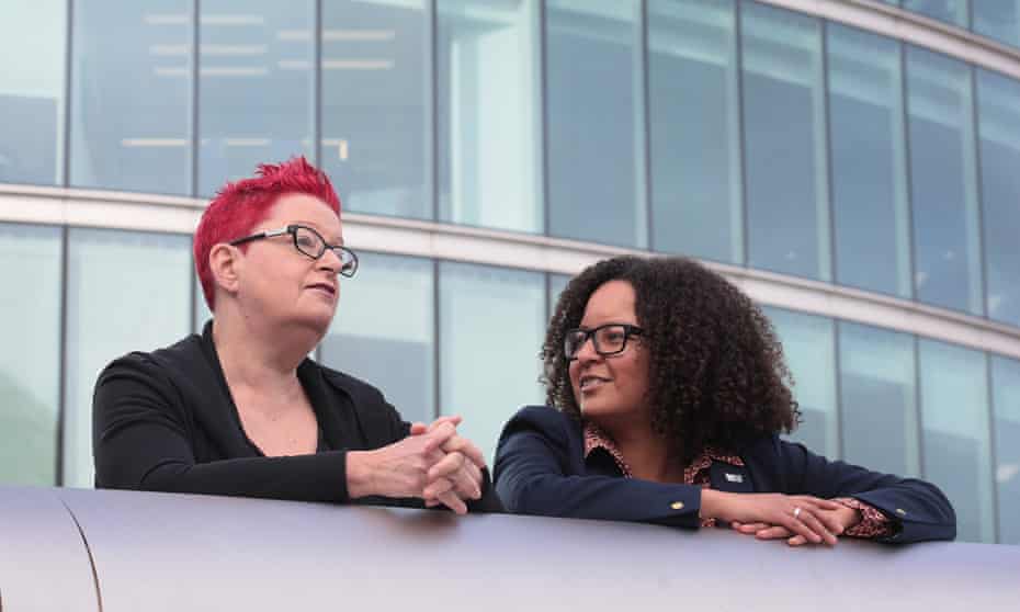 Prof Sue Black (left) with the Women’s Equality party leader, Mandu Reid