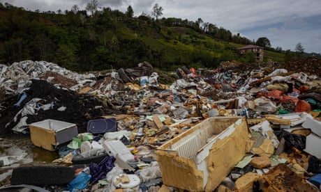 Plastic waste in Rize, Turkey.
