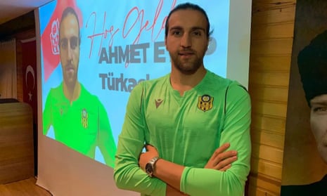 Ahmet Eyup Turkaslan played six times for second-division club Yeni Malatyaspor after joining in 2021. 