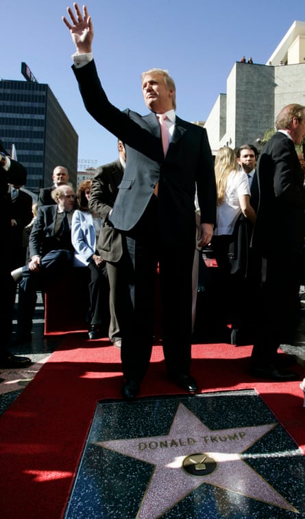 Donald Trump waved to fans after he was honored with a star on the Hollywood Walk of Fame in January 2007.