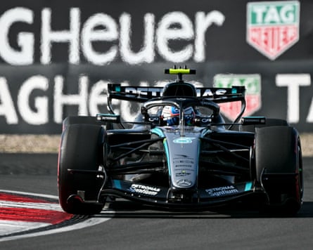 Italian driver Kimi Antonelli grapples with his Mercedes on the way to pole for Sunday’s Chinese Grand Prix