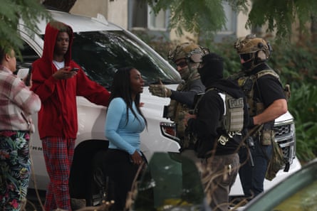 a women speaking to men