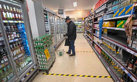 A shopper in a supermarket in central London