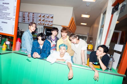 BTS in 2020, around the release of hit single Dynamite.