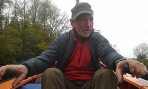 Graham Walters rowing, sailed in his 22-year-old row boat, the George Geary, named after his grandfather.