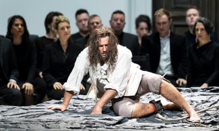Jonas Kaufmann (centre) as Florestan in Fidelio at the Royal Opera House.