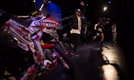Dancers on stage at the Motocross Freestyle Streetriders awards
