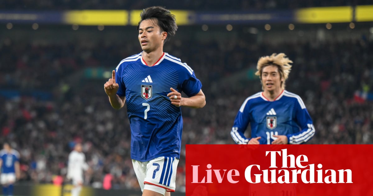 England v Japan: men’s international football friendly – live
