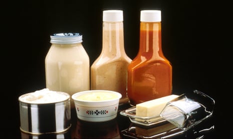 dressings, butter and mayonnaise
