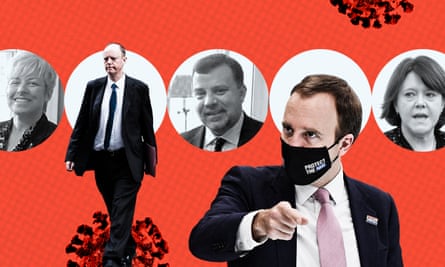 From left: Lia Nici, Chris Whitty, Andy Carter, Matt Hancock and Maria Miller