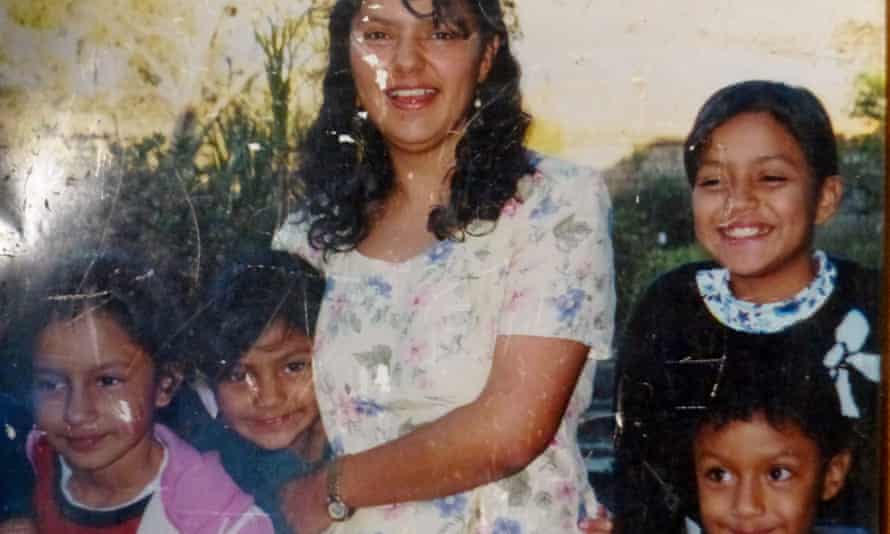 Berta Caceres with her four children in a photo taken in 1999.