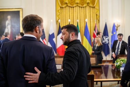 Zelensky meeting with Trump and European leaders in Washington, USA, this year.