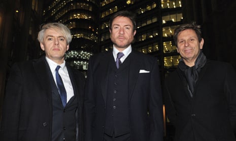 Duran Duran members Nick Rhodes, Simon Le Bon and Roger Taylor.