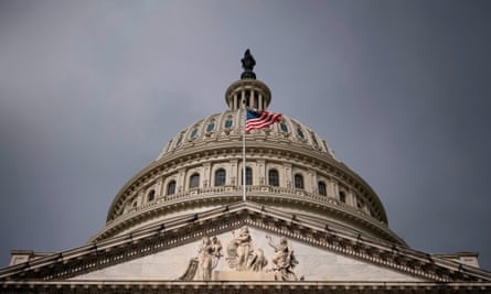 The US Capitol, under threatening clouds