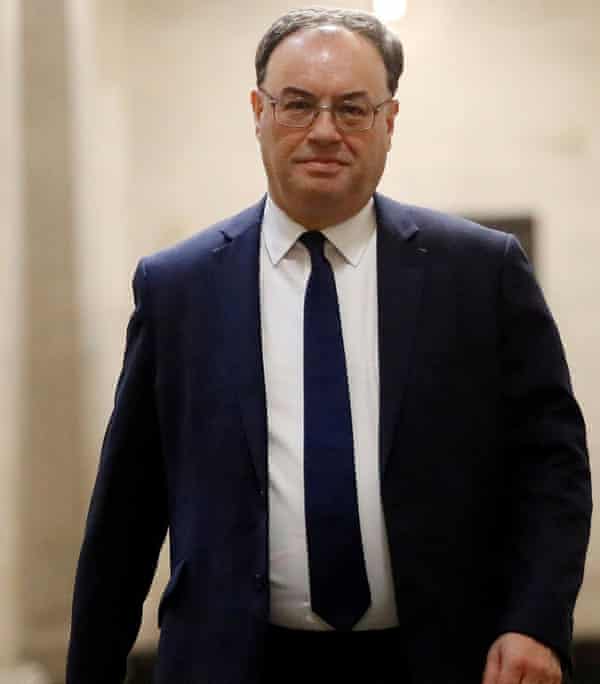 The Bank of England governor, Andrew Bailey