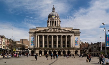 Nottingham council house in the Old Market Square, Nottingham.