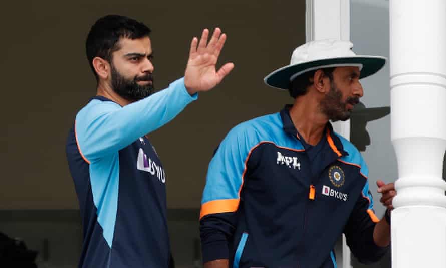 India’s Virat Kohli (left) felt happy with his side’s performance.