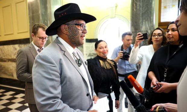 Māori Party co-leader Rawiri Waititi speaks to media during the opening of New Zealand’s 53rd parliament on November 26, 2020 in Wellington, New Zealand.