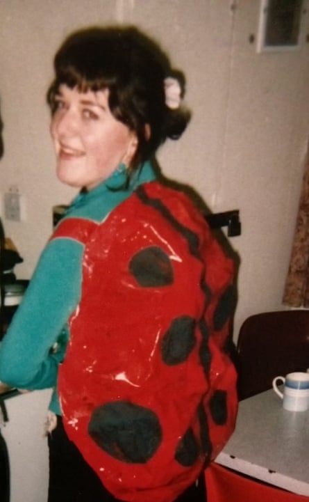 Nell Frizzell in a homemade ladybird fancy dress costume as a child