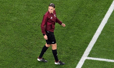 Stéphanie Frappart as the fourth official for Mexico v Poland.