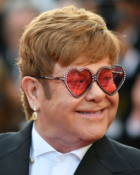 Elton John arriving for the screening of Rocketman at the Cannes film festival earlier this year.