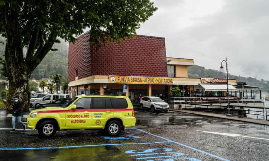 The cable car departure station at Stresa