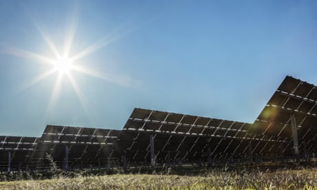 Solar panels at a solar farm in Australia