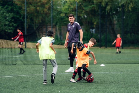 Harry Maguire during a Manchester United Foundation Camp successful Stretford