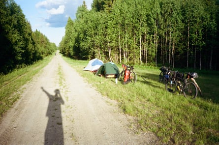 Camping on the trail in Sweden