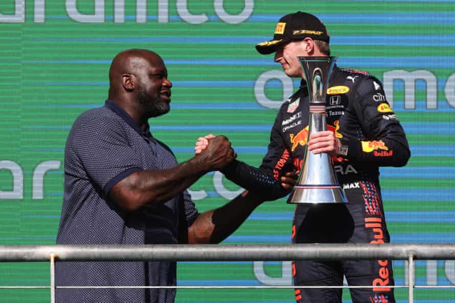 Max Verstappen and Shaquille O'Neal