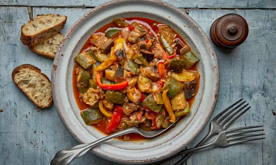 Richard Olney (and Lulu Peyraud’s) ratatouille.