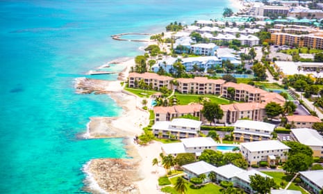 The coastline of Grand Cayman, Cayman Islands.