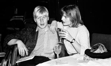 Boris Johnson and Allegra Mostyn-Owen at a ball at Oxford Town Hall in March 1986.