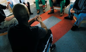 Prisoners in group therapy at HMP Grendon