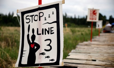 Protesters rally against the Line 3 pipeline