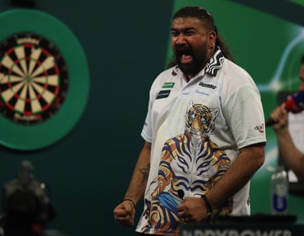 Nitin Kumar after the Indian’s historic victory at the PDC World Championship