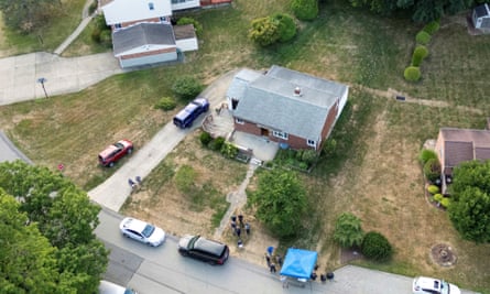 Law enforcement at the home of 20-year-old Thomas Matthew Crooks in Bethel Park.