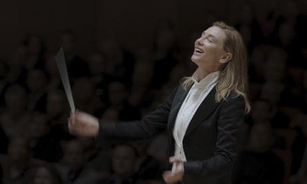 Cate Blanchett in a scene from the film Tár, in which she plays a conductor.