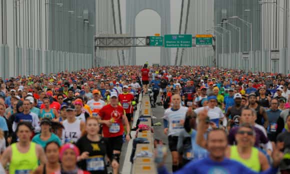 Runners competing in this year's New York marathon.